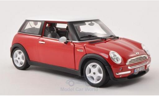 Modellautos Mini Cooper S 1/18 Burago rot/weiss 2001 Mini Cooper S 1/18 Burago rot/weiss 2001 modellautos