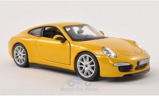Modellautos Porsche 991 S 1/24 Burago 911 () Carrera S gelb Porsche 991 S 1/24 Burago 911 () Carrera S gelb modellautos
