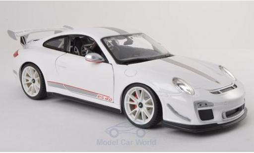 Porsche 997 GT3 RS 1/18 Burago 911 GT3 RS 4.0 (/II) weiss/Dekor 2011 modellautos