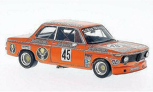 Bmw 2002 tii 1/43 Spark No.45 Jagermeister DRM 200 Meilen Norisring 1974 modellautos