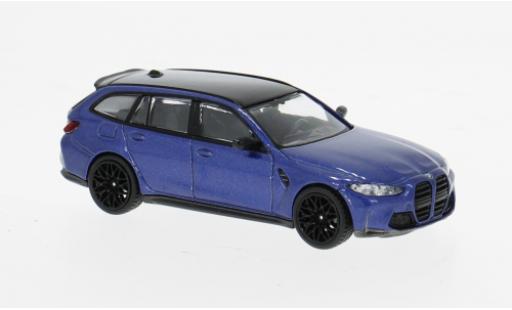 Modellautos Bmw M3 Touring blau 2023 1/64 Mini GT
