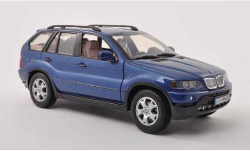 Bmw X5 E53 1/18 Motormax blau modellautos