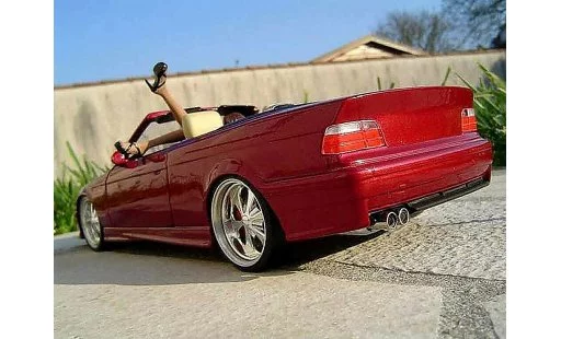 Bmw M3 Cabriolet 1/18 Ut Models E36 rot jantes budnik modellautos