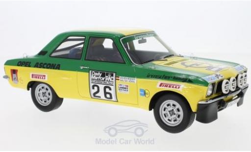Modellautos Opel Ascona C 1/18 BoS Models A No.26 Irmscher Tuning Rallye WM RAC Rallye 1973 W.Röhrl/J.Berger Opel Ascona C 1/18 BoS Models A No.26 Irmscher Tuning Rallye WM RAC Rallye 1973 W.Röhrl/J.Berger modellautos