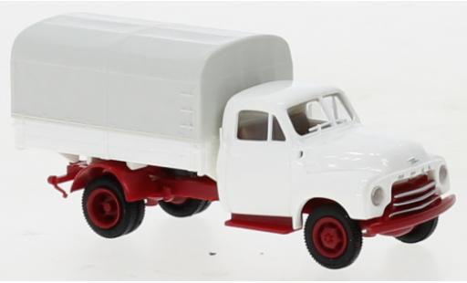Modellautos Opel Blitz 1/87 Brekina PP blanche/rouge foncé 1952 Opel Blitz 1/87 Brekina PP blanche/rouge foncé 1952 modellautos