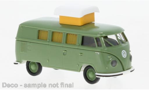 Modellautos Volkswagen T1 1/87 Brekina b Camper grün 1960 Volkswagen T1 1/87 Brekina b Camper grün 1960 modellautos