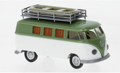 Modellautos Volkswagen T1 1/87 Brekina b Camper vert/blanche 1960 Volkswagen T1 1/87 Brekina b Camper vert/blanche 1960 modellautos