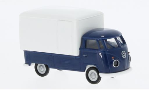 Modellautos Volkswagen T1 1/87 Brekina b Großraum-wagon conteneur bleu foncé/blanche 1960 Volkswagen T1 1/87 Brekina b Großraum-wagon conteneur bleu foncé/blanche 1960 modellautos