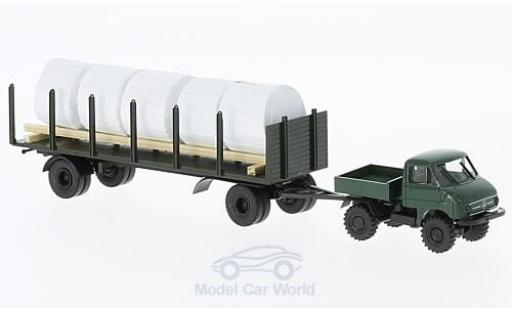 Modellautos Mercedes Unimog 1/87 Brekina 411 mit Anhänger und Ladegut/Heuballen Mercedes Unimog 1/87 Brekina 411 mit Anhänger und Ladegut/Heuballen modellautos