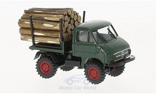 Modellautos Mercedes Unimog 1/87 Brekina 411 mit Holzladung Mercedes Unimog 1/87 Brekina 411 mit Holzladung modellautos