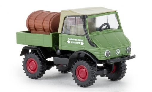 Modellautos Mercedes Unimog 1/87 Brekina 421 Weingut Palhuber 1966 plateforme avec Weinfass Mercedes Unimog 1/87 Brekina 421 Weingut Palhuber 1966 plateforme avec Weinfass modellautos