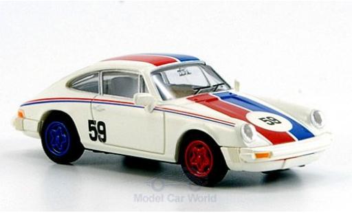 Modellautos Porsche 911 1/87 Brekina weiss No.59 blau-rote Streifen Porsche 911 1/87 Brekina weiss No.59 blau-rote Streifen modellautos