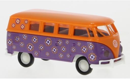Modellautos Volkswagen T1 1/87 Brekina b Kombi Hippieblumen 1960 Volkswagen T1 1/87 Brekina b Kombi Hippieblumen 1960 modellautos