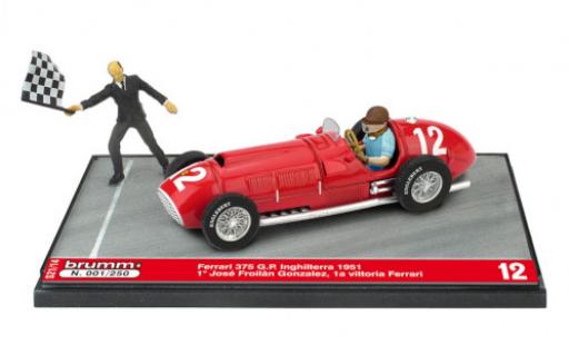 Modellautos Ferrari 375 1/43 Brumm No.12 formule 1 GP Angleterre 1951 Ferrari 375 1/43 Brumm No.12 formule 1 GP Angleterre 1951 modellautos