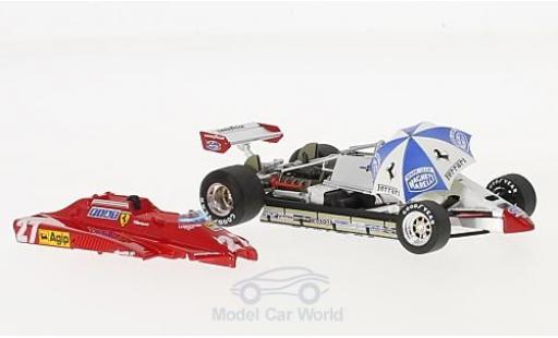 Modellautos Ferrari 126 1982 1/43 Brumm C2 Turbo No.27 Formel 1 GP San Marino 1982 mit Rennfahrer und Schirm G.Villeneuve Ferrari 126 1982 1/43 Brumm C2 Turbo No.27 Formel 1 GP San Marino 1982 mit Rennfahrer und Schirm G.Villeneuve modellautos