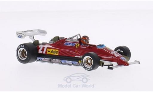 Modellautos Ferrari 126 1/43 Brumm C2 Turbo No.27 Scuderia Formel 1 GP Belgien 1982 mit Fahrerfigur in Sonderverpackung G.Villeneuve Ferrari 126 1/43 Brumm C2 Turbo No.27 Scuderia Formel 1 GP Belgien 1982 mit Fahrerfigur in Sonderverpackung G.Villeneuve modellautos