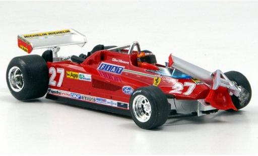 Modellautos Ferrari 126 1/43 Brumm CK Turbo No.27 Scuderia Formel 1 GP Kanada 1981 ronde 55-56 G.Villeneuve Ferrari 126 1/43 Brumm CK Turbo No.27 Scuderia Formel 1 GP Kanada 1981 ronde 55-56 G.Villeneuve modellautos