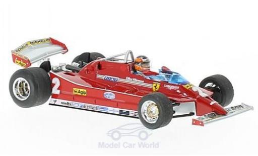 Modellautos Ferrari 126 1/43 Brumm C turbo No.2 Formel 1 GP Italien 1980 mit Fahrerfigur G.Villeneuve Ferrari 126 1/43 Brumm C turbo No.2 Formel 1 GP Italien 1980 mit Fahrerfigur G.Villeneuve modellautos