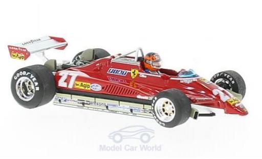 Modellautos Ferrari 126 1982 1/43 Brumm C2 turbo No.27 Formel 1 GP Brasilien 1982 mit Fahrerfigur G.Villeneuve Ferrari 126 1982 1/43 Brumm C2 turbo No.27 Formel 1 GP Brasilien 1982 mit Fahrerfigur G.Villeneuve modellautos