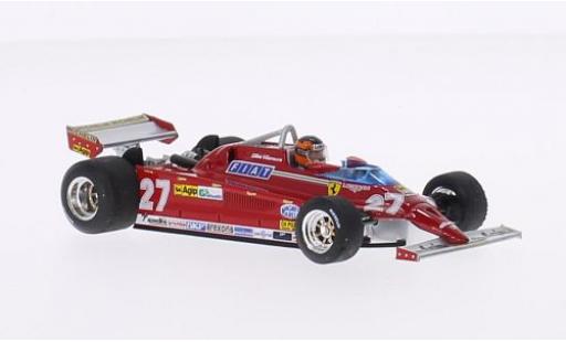Modellautos Ferrari 126 1/43 Brumm CK Turbo No.27 Suderia Formel 1 GP Monte Carlo 1981 avec figurine de conducteur G.Villeneuve Ferrari 126 1/43 Brumm CK Turbo No.27 Suderia Formel 1 GP Monte Carlo 1981 avec figurine de conducteur G.Villeneuve modellautos