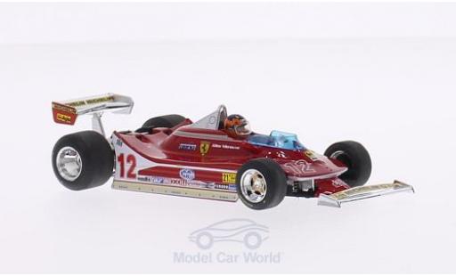 Modellautos Ferrari 312 T4 1/43 Brumm T4 No.12 Scuderia Formel 1 GP USA West 1979 mit Fahrerfigur G.Villeneuve Ferrari 312 T4 1/43 Brumm T4 No.12 Scuderia Formel 1 GP USA West 1979 mit Fahrerfigur G.Villeneuve modellautos