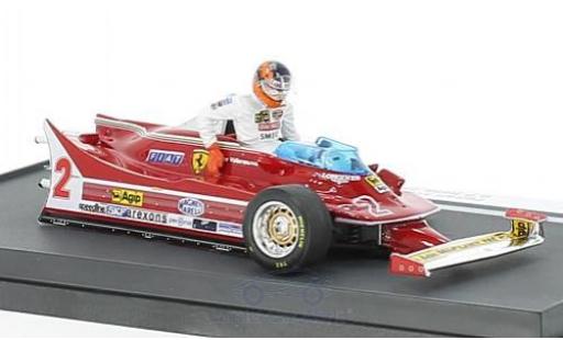 Ferrari 312 P 1/43 Brumm T5 No.2 Formel 1 GP Italien 1980 mit Fahrerfigur G.Villeneuve modellautos