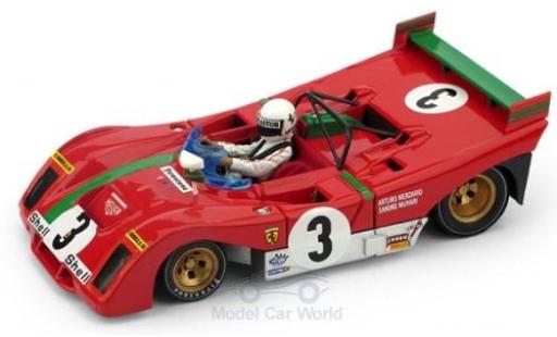 Ferrari 312 1/43 Brumm PB RHD No.3 Targa Florio 1972 A.Merzario modellautos