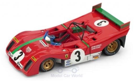 Ferrari 312 1/43 Brumm PB RHD No.3 Targa Florio 1972 A.Merzario/S.Munari modellautos