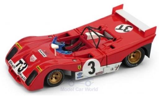 Ferrari 312 1/43 Brumm PB RHD No.3T Targa Florio 1972 T-Car A.Merzario/S.Munari modellautos