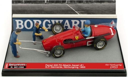 Modellautos Ferrari 500 1/43 Brumm F2 No.1 Scuderia GP Deutschland 1953 avec figurines in Emballage sp�cial A.Ascari Ferrari 500 1/43 Brumm F2 No.1 Scuderia GP Deutschland 1953 avec figurines in Emballage sp�cial A.Ascari modellautos