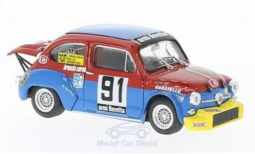 Fiat Abarth 1000 1/43 Brumm No.91 Scuderia Brescia Corse Coppa Carri Monza 1973 R.Amighini modellautos
