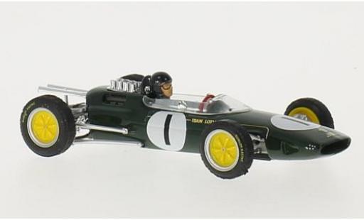 Modellautos Lotus 25 1/43 Brumm No.1 Team Formel 1 GP Belgien 1963 avec figurine de conducteur J.Clark Lotus 25 1/43 Brumm No.1 Team Formel 1 GP Belgien 1963 avec figurine de conducteur J.Clark modellautos