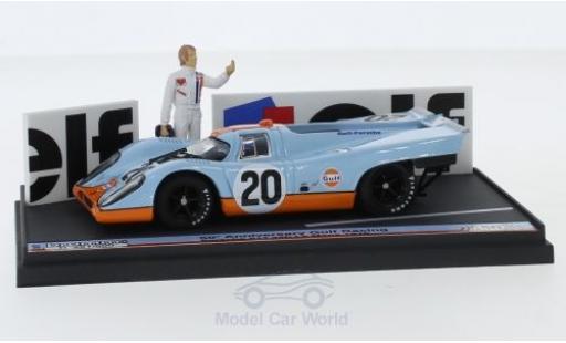 Modellautos Porsche 917 1970 1/43 Brumm K No.20 JWA-Gulf Racing Team Gulf 24h Le Mans 1970 mit Figur J.Siffert/B.Redman Porsche 917 1970 1/43 Brumm K No.20 JWA-Gulf Racing Team Gulf 24h Le Mans 1970 mit Figur J.Siffert/B.Redman modellautos