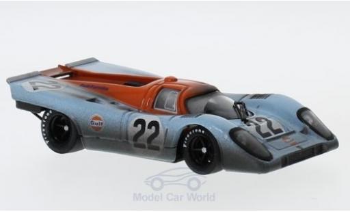 Modellautos Porsche 917 1970 1/43 Brumm K No.22 JWA-Gulf Racing Team Gulf 24h Le Mans 1970 mit Rennspuren M.Hailwood/D.Hobbs Porsche 917 1970 1/43 Brumm K No.22 JWA-Gulf Racing Team Gulf 24h Le Mans 1970 mit Rennspuren M.Hailwood/D.Hobbs modellautos