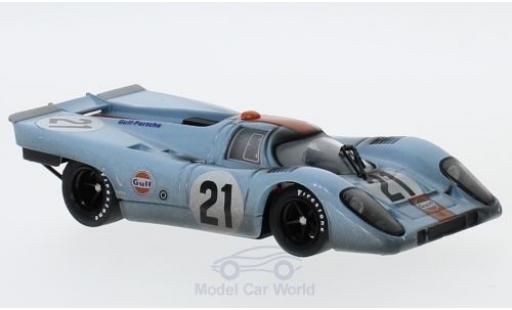 Modellautos Porsche 917 1970 1/43 Brumm K RHD No.21 JWA-Gulf Racing Team Gulf 24h Le Mans 1970 mit Rennspuren P.Rodriguez/L.Kinnunen Porsche 917 1970 1/43 Brumm K RHD No.21 JWA-Gulf Racing Team Gulf 24h Le Mans 1970 mit Rennspuren P.Rodriguez/L.Kinnunen modellautos