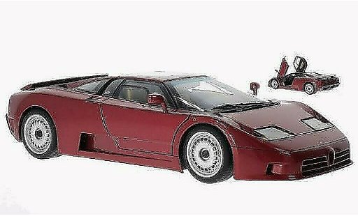 Bugatti EB110 GT 1/18 Autoart mettalic rot 1991 modellautos