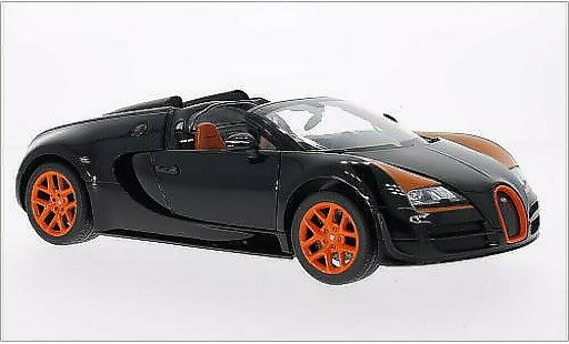 Bugatti Veyron Vitesse 1/18 Rastar 16.4 Grand Sport schwarz/orange modellautos