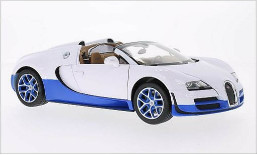 Bugatti Veyron Vitesse 1/18 Rastar 16.4 Grand Sport weiss/blau modellautos