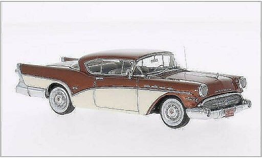 Buick Roadmaster Coupe 1/43 Neo Hardtop mettalic braun/weiss 1957 modellautos