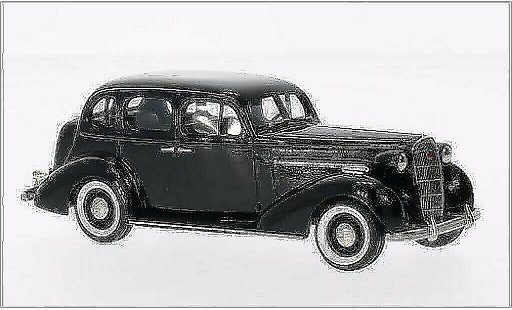 Buick Special Sedan 1/43 Brooklin 4-door Trunk M-41 schwarz 1936 modellautos