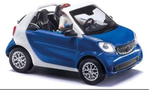 Modellautos Smart ForTwo 1/87 Busch Fortwo cabriolet bleu foncé 2015 Smart ForTwo 1/87 Busch Fortwo cabriolet bleu foncé 2015 modellautos
