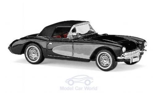 Modellautos Chevrolet Corvette 1/87 Busch C1 Cabrio schwarz/grau 1956 mit Softtop Chevrolet Corvette 1/87 Busch C1 Cabrio schwarz/grau 1956 mit Softtop modellautos