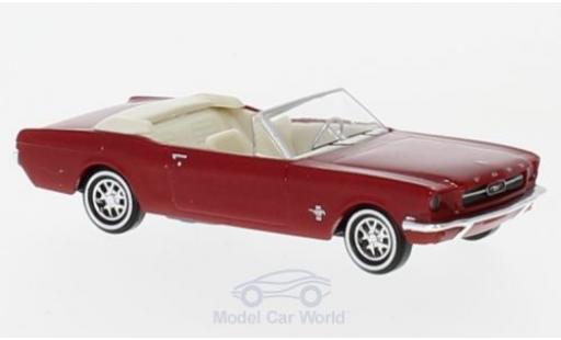 Modellautos Ford Mustang 1/87 Busch Cabrio mettalic rot 1964 Ford Mustang 1/87 Busch Cabrio mettalic rot 1964 modellautos