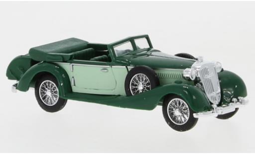 Modellautos Horch 853 1/87 Busch Cabriolet grün/grün mit Gepäckkoffer Horch 853 1/87 Busch Cabriolet grün/grün mit Gepäckkoffer modellautos