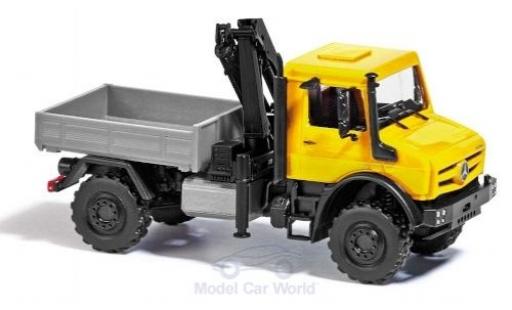 Modellautos Mercedes Unimog 1/87 Busch U 5023 gelb 2014 mit Ladekran Mercedes Unimog 1/87 Busch U 5023 gelb 2014 mit Ladekran modellautos
