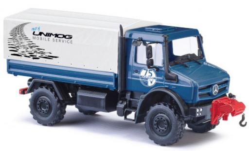Modellautos Mercedes Unimog 1/87 Busch U5023 Mobile Service 2014 Modèle anniversaire avec Seilwinde Mercedes Unimog 1/87 Busch U5023 Mobile Service 2014 Modèle anniversaire avec Seilwinde modellautos