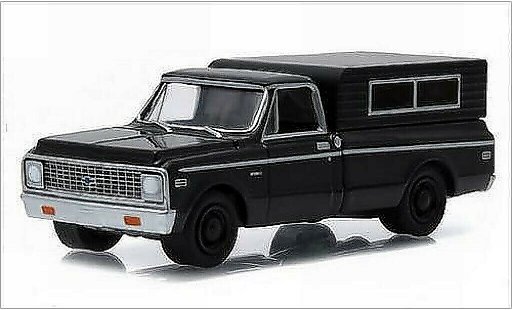 Chevrolet C-10 Pickup 1/64 Greenlight Camper schwarz/matt-schwarz 1972 modellautos