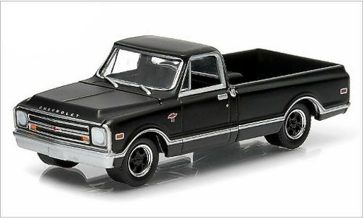 Chevrolet C-10 Pickup 1/64 Greenlight matt-schwarz 1968 modellautos