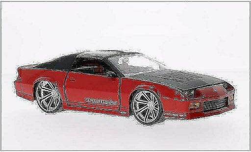Chevrolet Camaro IROC 1/24 Jada Toys Z28 -Z Tuning rot/matt-schwarz 1985 modellautos