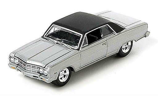 Chevrolet Chevelle Coupe 1/64 Greenlight graugrau/schwarz 1965 modellautos